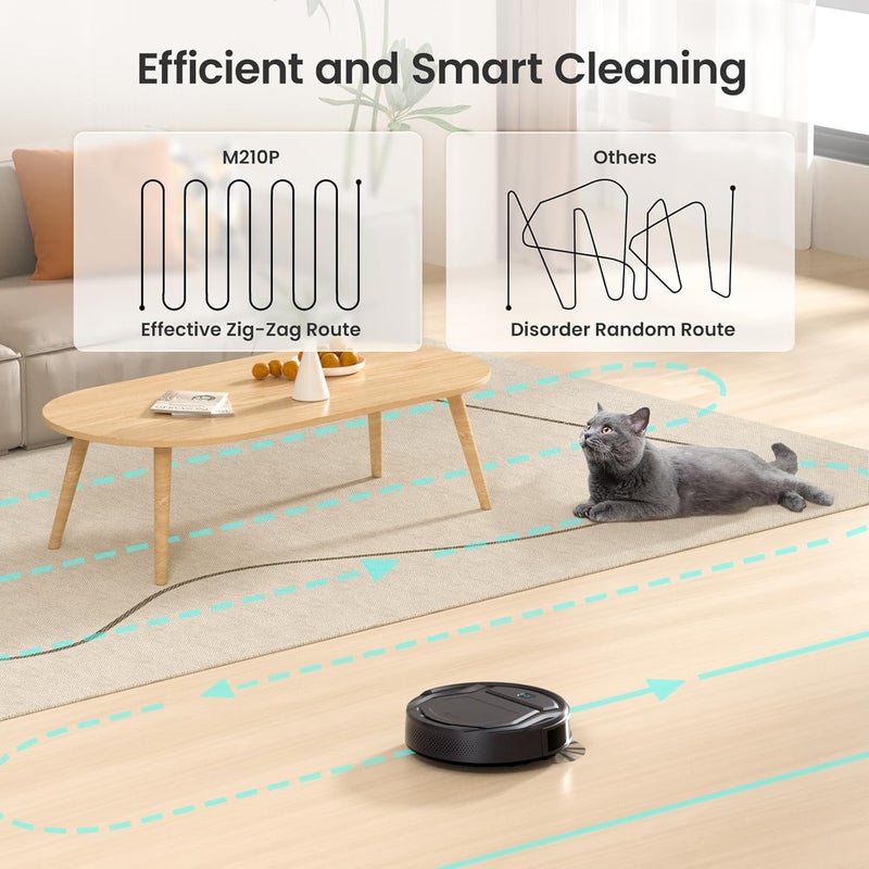 Lefant M210 Pro Robot Vacuum, 4000Pa Suction, 200 Mins Runtime, Quiet, Ultra-Slim, Self-Charging Robotic Vacuum Cleaner, WiFi/App/Alexa Control, Ideal for Pet Hair & Hard Floors - Image 4